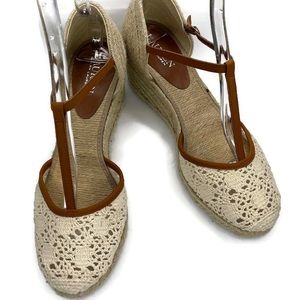 Lauren Ralph Lauren Carolina Wedge Sandals Size 9.5B